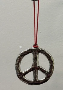 Vintage Arthur Court Peace Symbol Ornament Necklace with Silver Chain NEW - Picture 1 of 8
