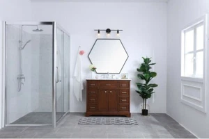Wall Sconce Light Fixture Glass Shades Dining Room Bedroom Vanity Bathroom Black - Picture 1 of 12