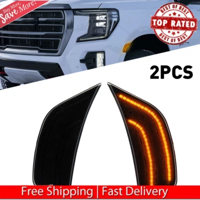 Светодиодная боковая габаритная лампа указатель поворота для 2021-23 GMC Yukon XL Denali ПРОЧНАЯ - Изображение 1 из 4