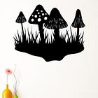 Mushrooms In The Grass v9 Wall Sticker Decal  Magical Spiritual Fairytale Kids