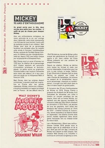Document Philatélique 1er Jour : 15 2018 Mickey 90 Ans D'Enthousiasme - Picture 1 of 1
