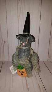 New Halloween Mouse in witches hat weighted plush 11" to tip of hat  c3 - Picture 1 of 5