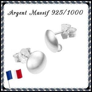 Clous d'oreilles plateau 8mm avec anneau , en Argent Massif 925/1000. Réf: OR8PL - Foto 1 di 2