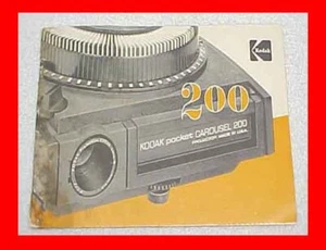 KODAK CAROUSEL 200 ISTRUZIONI 110 PROIETTORE DIAPOSITIVE MANUALE SPEDIZIONE GRATUITA USA! - Foto 1 di 1