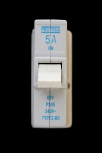 PROTEUS 5 AMP TYP 2 M3 MCB SCHUTZSCHALTER P305 PUSH PLUG IN - Bild 1 von 8