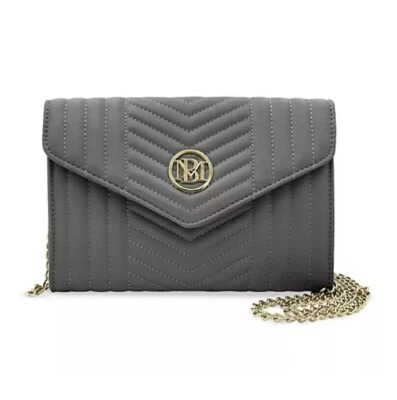 Badgley Mischka Crossbody Chevron Quilted Center Grey NWT (MSRP $99) - Image 1 of 4
