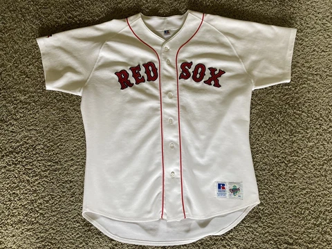RUSSELL ATHLETIC AUTHENTIC TED WILLIAMS BOSTON RED SOX WHITE JERSEY MLB XL 48 9 Cover