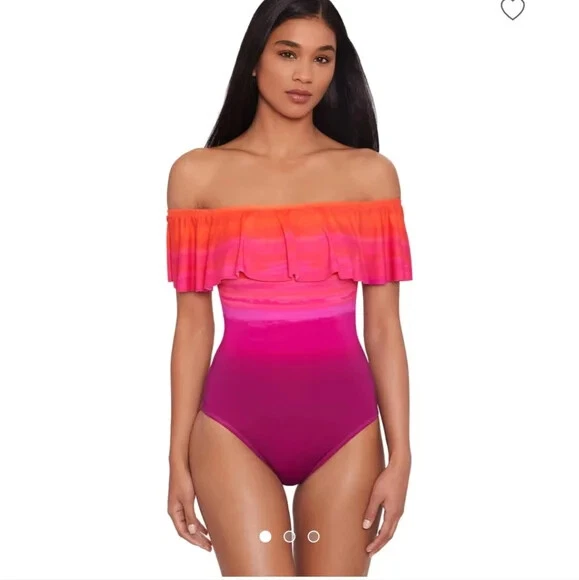 Precio de venta sugerido por el fabricante $170 Ralph Lauren para mujer con volantes de una pieza multicolor talla 4 Foto 1 de 1