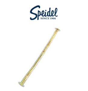 741/16 Speidel watch band 11-14mm stretch twist-to-flex silver and gold plated - Picture 1 of 2