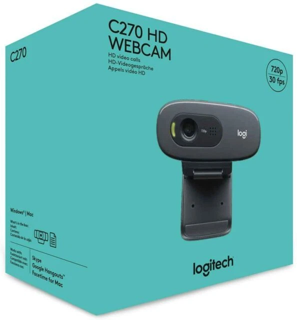 Logitech C270 HD Webcam - Dark Grey (960-001063) - Image 1 of 1