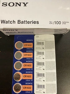 500 Stück CR1632 1632 LM1632 BR1632 Karte 3V Sony Dauer Lithium Batterie - Bild 1 von 7
