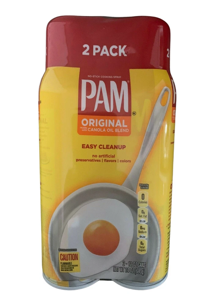 PAM The Original Non-stick Cooking Spray Made with Canola Oil Blend - 2 x 12 oz