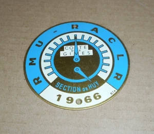 ancien badge plaque calandre COURSE DE COTE de GIVES 1966 RMU RACLR Huy Liège - Photo 1/2