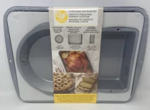 Wilton Three Piece Bake And Roast Set Pie Pan, Large lasagna pan/ Roasting Pan - Picture 1 of 7