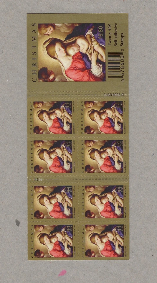 US Sc 4424a Madonna & Child X-mas comp.Bklt of 20 Stamps MNH 2009 FREE SHIPPING - Image 1 of 1