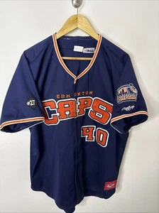 Edmonton Capitals Chris Little Sign Baseball Jersey Men 50 #40 GBL Golden League - Picture 1 of 7
