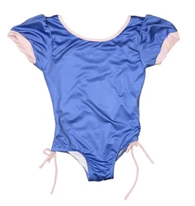 WDW WILDLING Blue Pink Side Bow One Piece Swim Suit Size 6 - Picture 1 of 5