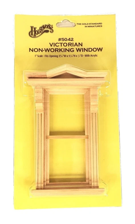 Janela vitoriana em miniatura não funcional para casa de bonecas Houseworks #5042 escala 1:12 - Imagem 1 de 1