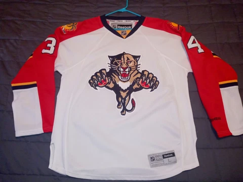 *RARE NEW* TIM THOMAS Florida Panthers Reebok NHL Premier Jersey Men's Large L🔥 Cover