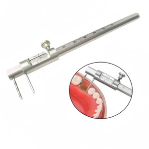 Dental Orthodontic Sliding Caliper Implant Measuring Gauge 0-80mm Double Scale - Picture 1 of 12