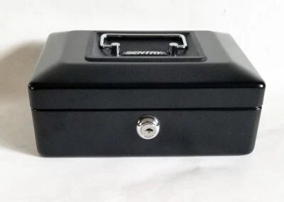 Cash Box 8 3/4 X 6 3/4" Sentry Money Box Black - Image 1 of 4