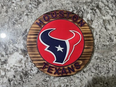 10" Handmade Houston Texans Sign - Image 1 of 3