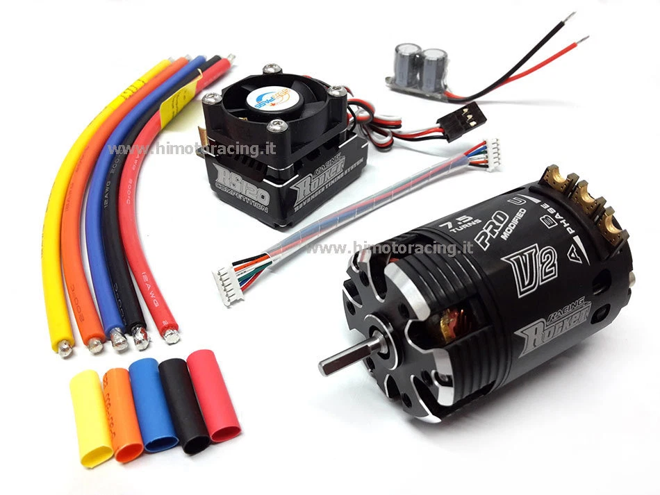 COMBO ROCKET BRUSHLESS SENSORI MOTORE 540 7.5T + REGOLATORE 120A TURBO MODIFIED - Immagine 1 di 1