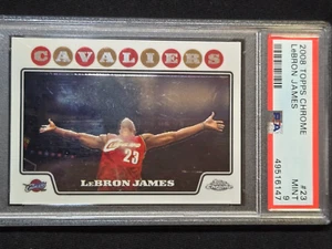 2008 Topps Chrome Lebron James #23 PSA 9 Chalk Toss HOF GOAT - Picture 1 of 4