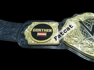 Nuova cintura titolo replica 3D World Heavyweight Championship 6 mm piastra laterale Gunther - Foto 1 di 4