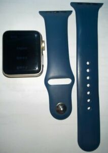 Apple Watch Series 2 38mm Gold Aluminum Case Midnight Blue Sport MQ132LL - A1757