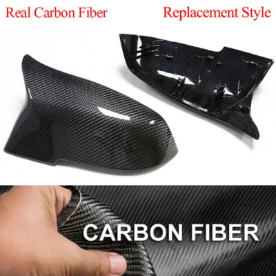 Tampa de espelho de fibra de carbono buzina para BMW 1 2 3 4 SER M2 X1 i3 E84 F87 F20 F22 - Imagem 1 de 4