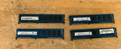 4 Piece Hynix 4GB PC3-12800U & 19600U Lenovo & Ramaxel 4GB 1RX8 Memory Module - Image 1 of 4