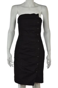 Vestido para mujer Eva Franco talla 2 negro moteado funda sin tirantes hasta la rodilla fiesta - Imagen 1 de 5