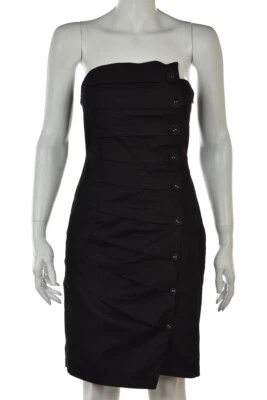 Vestido para mujer Eva Franco talla 2 negro moteado funda sin tirantes hasta la rodilla fiesta Foto 1 de 4