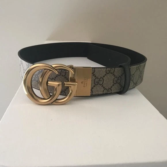 Auténtico Cinturón Supremo Reversible Gucci GG Talla 95cm Ajuste Cintura 32-34 Foto 1 de 3