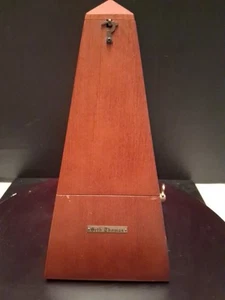 Vintage Seth Thomas Metronome De Maelzel Wood Key Wound Music Timer - Working.  - Picture 1 of 16