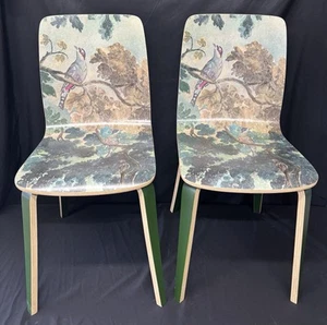 Beautiful Anthropologie Bird / Wilderness Judarn Tamsin Dining Chair. Set Of 2 - Picture 1 of 16