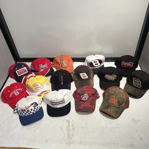 Dale Earnhardt Jr NASCAR Racing Hats Lot of 15 Vintage Bud Realtree Budweiser 88 - Picture 1 of 8