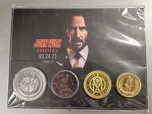 2023 John Wick Chapter 4 Collectible Coin Set Limited Edition Movie Promo New - Picture 1 of 2