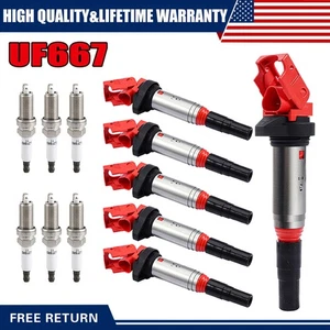 6* Ignition Coil + 6* Spark Plug For 2006 BMW 325xi 330i 330xi 525xi 530i 3.0L - Picture 1 of 19