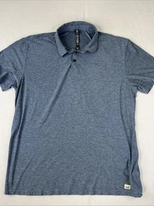 Vuori Polo Shirt Mens XL Strato Tech Heather Blue Short Sleeve Casual V188 - Picture 1 of 6