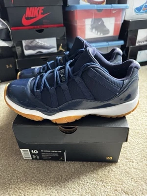 Nike Air Jordan 11 Retro Bajo Para Hombre Talla 10 Azul Marino Goma 528895 405 Foto 1 de 4