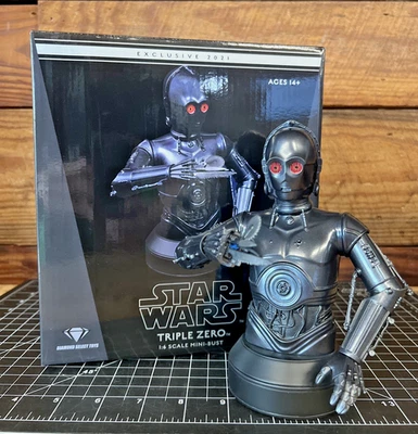 Star Wars Triple Zero 1/6 Scale Mini Bust Gentle Giant Opened 283/500 2021 - Image 1 of 4