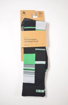NWT Mens Burton Performance Ultralight Socks $30 M clover green stripes - Image 1 of 4
