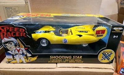 Ertl American Muscle Speed Racer Shooting Star 1:18 Diecast Car Yellow #9 NIB - Image 1 of 4