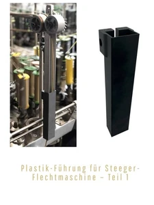 Plastik-Führung unten für Steeger-Flechtmaschine – Teil 1 mit Schrauben (ABS) - Bild 1 von 8