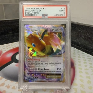 2016 Pokémon XY Dragonite EX Evolutions #72 PSA 9 Mint Card - Picture 1 of 9