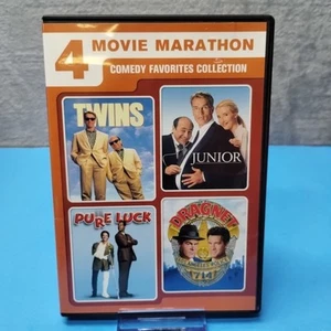 4-Movie Marathon: Comedy Favorites (DVD, 2016, 2-Disc Set) Twins, Junior/Dragnet - Picture 1 of 4