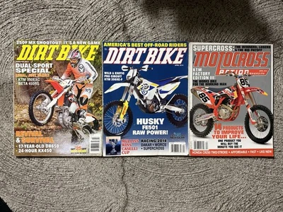 3 Lot Motocross Action Dirt Bike Magazine February April 2014 - Image 1 of 2