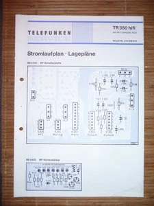 Schema,Lagepläne für Telefunken TR 350 ,ORIGINAL - Bild 1 von 1